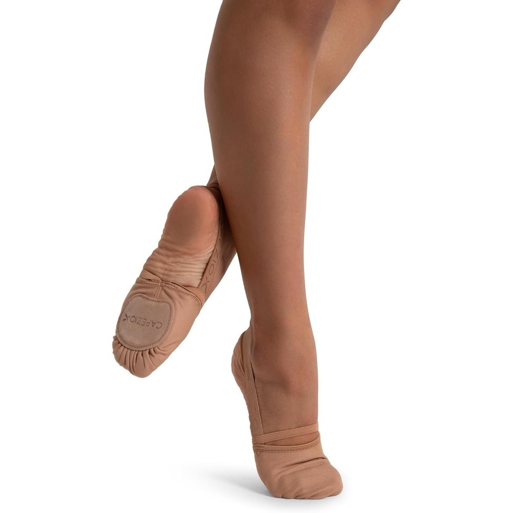 Capezio Hanamj Pirouette Dance Shoes H064W Nude Mocha Women's XL (Sz 11-12) NEW